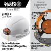 imageKlein Tools 60107 Hard Hat Light NonVented Cap Style Padded SelfWicking OdorResistant Sweatband Tested up to 20kV WhiteLarge