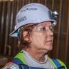 imageKlein Tools 60113RL Hard Hat Rechargeable Headlamp Vented Cap Style Padded SelfWicking OdorResistant Sweatband WhiteHard Hat wEarmuffs