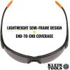 imageKlein Tools 60161 Safety Glasses Professional PPE Protective Eyewear with Semi Frame Scratch Resistant and AntiFog Clear LensGray Lens
