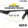 imageKlein Tools 60171 Safety Glasses PPE Protective Eyewear with Semi Frame Scratch Resistant and AntiFog Clear Lens 2PackClearGray Lens