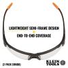 imageKlein Tools 60173 Safety Glasses Pro PPE Protective Eyewear with Semi Frame Scratch Resistant AntiFog Clear and Gray Lens Combo Pack