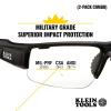 imageKlein Tools 60173 Safety Glasses Pro PPE Protective Eyewear with Semi Frame Scratch Resistant AntiFog Clear and Gray Lens Combo Pack
