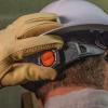 imageKlein Tools 60249 Hard Hat NonVented Full Brim Style Padded SelfWicking OdorResistant Sweatband Tested up to 20kV BlueWhite