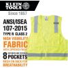 imageKlein Tools 60269 Safety Vest HighVis Reflective Mesh with 8Pockets MLXLarge