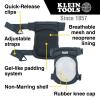 imageKlein Tools 60344 Knee Pads Hinged Gel Knee Pads with Slip Resistant Rubber Caps QuickRelease Clips and Adjustable Straps BlackOne Size