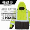 imageKlein Tools 60364 Bomber Jacket HighVisibility Reflective Winter Jacket 220Gram Insulation for Superior Warmth ANSI Compliant Large