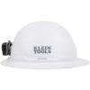 imageKlein Tools 60406RL Hard Hat Rechargeable Headlamp Nonvented Full Brim Style Padded SelfWicking OdorResistant Sweatband Tested up to 20kV White