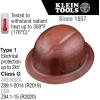 imageKlein Tools 60447 Hard Hat Full Brim Class G KONSTRUCT Series Hard Hat with Rechargeable Headlamp SweatWicking Sweatband Top Pad BrownMedium