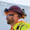 imageKlein Tools 60447 Hard Hat Full Brim Class G KONSTRUCT Series Hard Hat with Rechargeable Headlamp SweatWicking Sweatband Top Pad BrownMedium