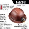 imageKlein Tools 60447 Hard Hat Full Brim Class G KONSTRUCT Series Hard Hat with Rechargeable Headlamp SweatWicking Sweatband Top Pad BrownMedium