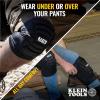 imageKlein Tools 60492 Knee Pads Lightweight Padded Knee Sleeves Breathable Mesh Back Elastic Cuff with SlipResistant Silicone Black MLSM