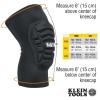 imageKlein Tools 60492 Knee Pads Lightweight Padded Knee Sleeves Breathable Mesh Back Elastic Cuff with SlipResistant Silicone Black MLSM