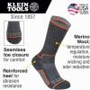 imageKlein Tools 60508 Thermal Socks Merino Wool Performance Winter Socks MidLength with Seamless Toe and Cushioned Foot Bed Large