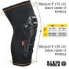 imageKlein Tools 60511 Knee Pad Heavy Duty Padded Knee Sleeves Breathable Mesh Back Elastic Cuff with SlipResistant Silicone Black MLLXL