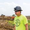 imageKlein Tools 60514 Hard Hat K12 Series Carbon Fiber Full Brim Rechargeable Headlamp Vented Class C Type 1 Spartan