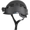 imageKlein Tools 60517 Safety Helmet Vented Class C with Rechargeable Lamp and Chin Strap Premium KARBN Pattern Adjustable Vents
