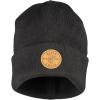 imageKlein Tools 60569 Heavy Knit Hat with Wide Cuff Black One Size Fits Most Leather Logo