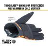 imageKlein Tools 60619 Work Gloves Thinsulate Lined Thermal Winter Work Gloves Water Resistant Padded Palms MediumXLarge