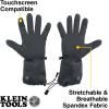 imageKlein Tools 60795 Rechargeable Heated Work Glove Liners Large with Knit Dipped Gloves 2XL Cut Level A1 Protection Touchscreen Compatibility and Batteries