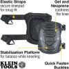 imageKlein Tools 60895 Knee Pads for Men and Women Heavy Duty SemiRound Stabilizer Gel Knee Pads with Adjustable Elastic Straps for Construction Flooring Gardening Black