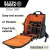 imageKlein Tools 62482 Tool Backpack ToolStation Pro HeavyDuty Organizer with 27 Pockets Large Interior Molded Bottom Electrician Tool BagBackpack