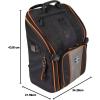 imageKlein Tools 62482 Tool Backpack ToolStation Pro HeavyDuty Organizer with 27 Pockets Large Interior Molded Bottom Electrician Tool BagBackpack with Worklight