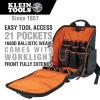imageKlein Tools 62482 Tool Backpack ToolStation Pro HeavyDuty Organizer with 27 Pockets Large Interior Molded Bottom Electrician Tool BagBackpack with Worklight