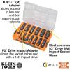 imageKlein Tools 65111IMPCT KNECT DeepWell Impact Socket Set 12Inch Drive SAE Color Coded MODbox Case Impact Adapter and Extension 14PieceSAE