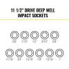 imageKlein Tools 65111IMPCT KNECT DeepWell Impact Socket Set 12Inch Drive SAE Color Coded MODbox Case Impact Adapter and Extension 14PieceSAE