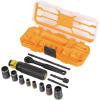 imageKlein Tools 65238 KNECT Impact Socket Set Deep Sockets with Wrench 3 HeavyDuty Color Coded Flip Sockets 6 SAE Sizes Ratchet Adapter and MODbox CaseMetric  SAE Set