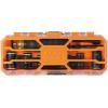 imageKlein Tools 65238 KNECT Impact Socket Set Deep Sockets with Wrench 3 HeavyDuty Color Coded Flip Sockets 6 SAE Sizes Ratchet Adapter and MODbox CaseMetric  SAE Set