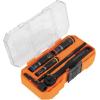 imageKlein Tools 65238 KNECT Impact Socket Set Deep Sockets with Wrench 3 HeavyDuty Color Coded Flip Sockets 6 SAE Sizes Ratchet Adapter and MODbox CaseSocket Set with Ratchet