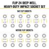 imageKlein Tools 65240 KNECT Impact DeepWell Flip Socket and LowProfile Pass Through Socket Set SAE 20Piece MODbox Case 14Inch and 38Inch DriveMetric  SAE Socket Set