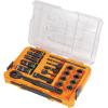 imageKlein Tools 65240 KNECT Impact DeepWell Flip Socket and LowProfile Pass Through Socket Set SAE 20Piece MODbox Case 14Inch and 38Inch DriveSAE Combo Set