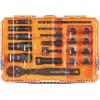 imageKlein Tools 65240 KNECT Impact DeepWell Flip Socket and LowProfile Pass Through Socket Set SAE 20Piece MODbox Case 14Inch and 38Inch DriveSAE Combo Set