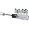 imageKlein Tools 65500 14Inch Drive Socket Wrench Set with Spinner Handle Ratchet and 2 Extensions Case Included 13Piece13 Piece