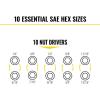 imageKlein Tools 65619 KNECT Flip10 Metric Impact Socket Set Deep Sockets 5 ColorCoded Flip Sockets 10 Metric Socket Sizes 14 and 38Inch Adapters MODbox CaseSAE
