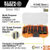 imageKlein Tools 65619 KNECT Flip10 Metric Impact Socket Set Deep Sockets 5 ColorCoded Flip Sockets 10 Metric Socket Sizes 14 and 38Inch Adapters MODbox CaseSAE
