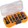 imageKlein Tools 65619 KNECT Flip10 Metric Impact Socket Set Deep Sockets 5 ColorCoded Flip Sockets 10 Metric Socket Sizes 14 and 38Inch Adapters MODbox CaseMetric