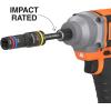 imageKlein Tools 656QS KNECT Quad Socket 24 Sizes in 6 Sockets 4in1 Color Coded SAE and Metric Impact Rated DeepWell HeavyDuty 14and 38Inch Drive 312and 612Inch Shaft8 SAE  8 Metric Sizes