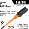 imageKlein Tools 6916INS 1000V Slim Tip Insulated Screwdriver Made in USA Screwdriver with 6Inch Round Shank 316Inch Cabinet Tip Cushion Grip Handle2 Phillips