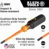 imageKlein Tools 6916INS 1000V Slim Tip Insulated Screwdriver Made in USA Screwdriver with 6Inch Round Shank 316Inch Cabinet Tip Cushion Grip Handle2Piece Set