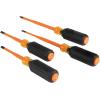 imageKlein Tools 6916INS 1000V Slim Tip Insulated Screwdriver Made in USA Screwdriver with 6Inch Round Shank 316Inch Cabinet Tip Cushion Grip Handle4Piece Set