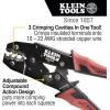 imageKlein Tools 80013 Wire Stripper  Ratcheting Crimper Electrical Crimping Tool Kit with Automatic Wire Stripper and Ratcheting Insulated Terminal Crimper 2Piece