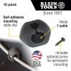 imageKlein Tools 80054 Cable Management Kit Made in USA Set with 1 and 3 Slot SelfAdhesive Cable Clips 30Piece