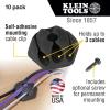 imageKlein Tools 80054 Cable Management Kit Made in USA Set with 1 and 3 Slot SelfAdhesive Cable Clips 30Piece