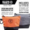 imageKlein Tools 80056 Tool Bag Storage Kit 1680d StandUp and Canvas Zipper Pouches Assorted Colors 6Piece2Piece