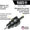 imageKlein Tools 85091 Klein Tools 85091 Power Conduit Reamer with Improved Bit Retention 12 34 and 1Inch Made in USAConduit Reamer