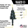 imageKlein Tools 85091 Klein Tools 85091 Power Conduit Reamer with Improved Bit Retention 12 34 and 1Inch Made in USAConduit Reamer