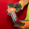imageKlein Tools BLS18 Hex Key Wrench Set Color Coded SAE and Metric HeatTreated LStyle Long Arm and Ball End 116Inch to 38Inch and 15 mm to 10 mm 18PieceMetric